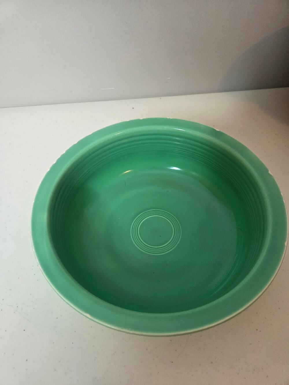 Vintage Fiestaware Original Green 9.5" Round Vegetable Bowl